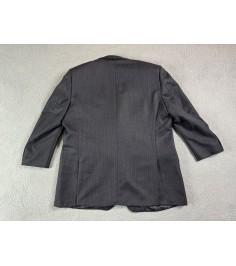 Ermenegildo Zegna Suit Jacket Mens 52 R Gray Wool Herringbone Su Misura Flannel