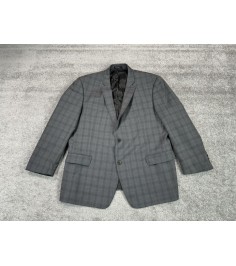 John Varvatos Suit Jacket 48 R Gray Plaid Check Modern Premium Sport Coat USA