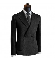 Business Men Blazer Suits Groom Tuxedo Regular Fit Double Breasted Jackets Coats